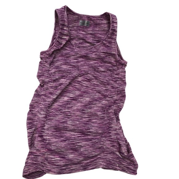 Athleta purple stripe muscle tee tank top work out S - Picture 8 of 9